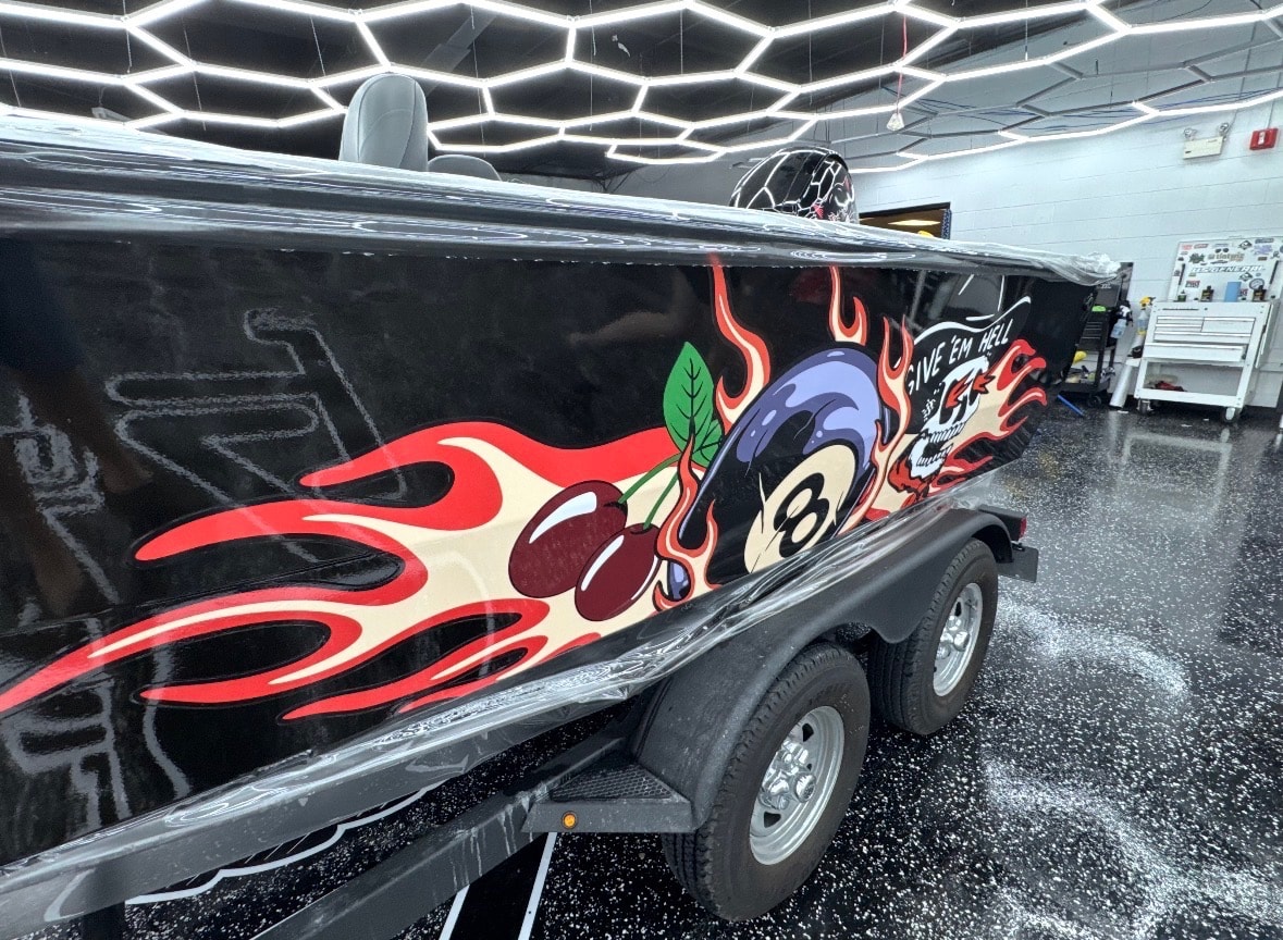 Boat/Trailer Marine Vinyl Wrap — Sleepr Studio College Station TX