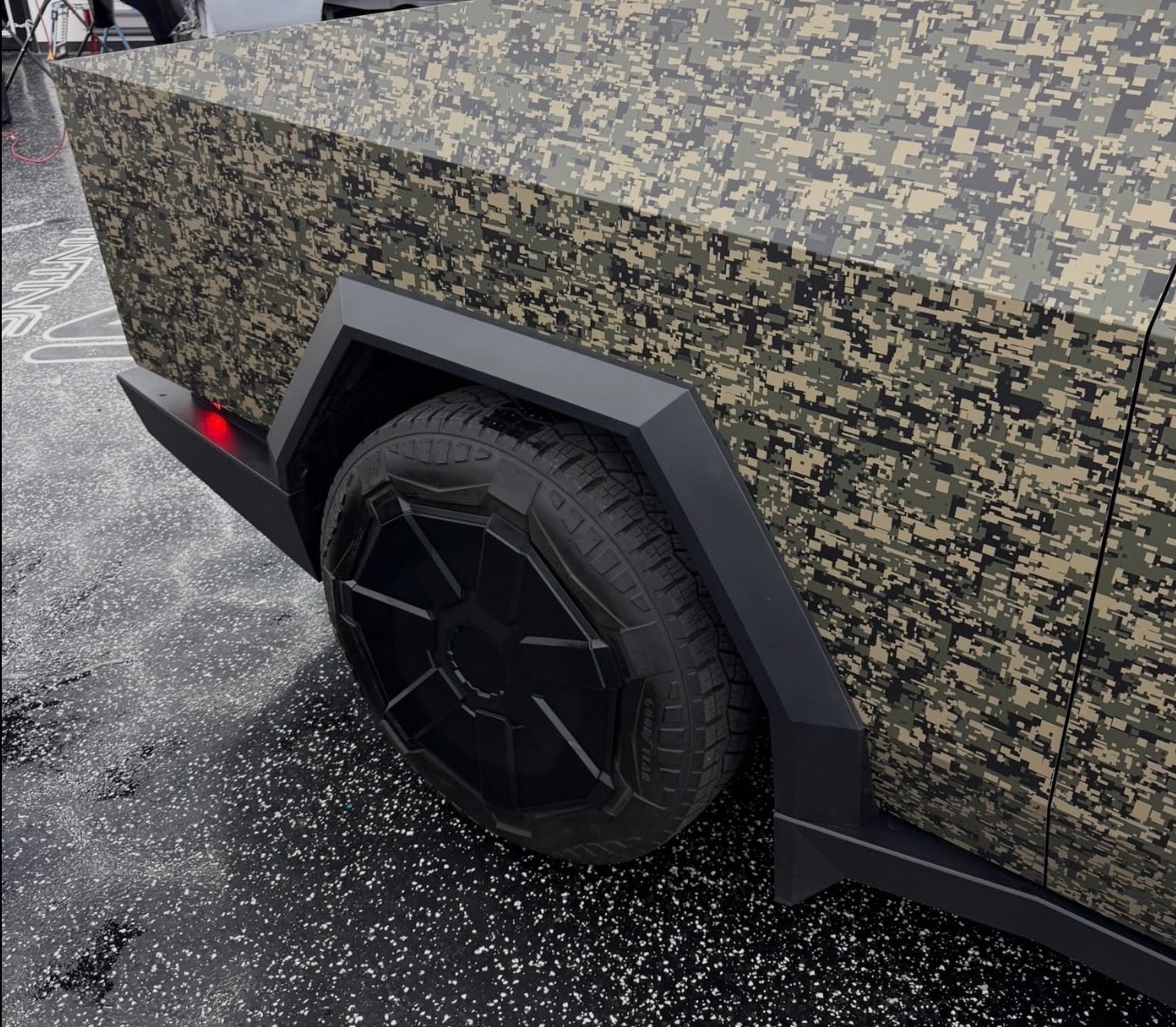 Tesla Cybertruck Digital Camo Wrap — Sleepr Studio College Station TX