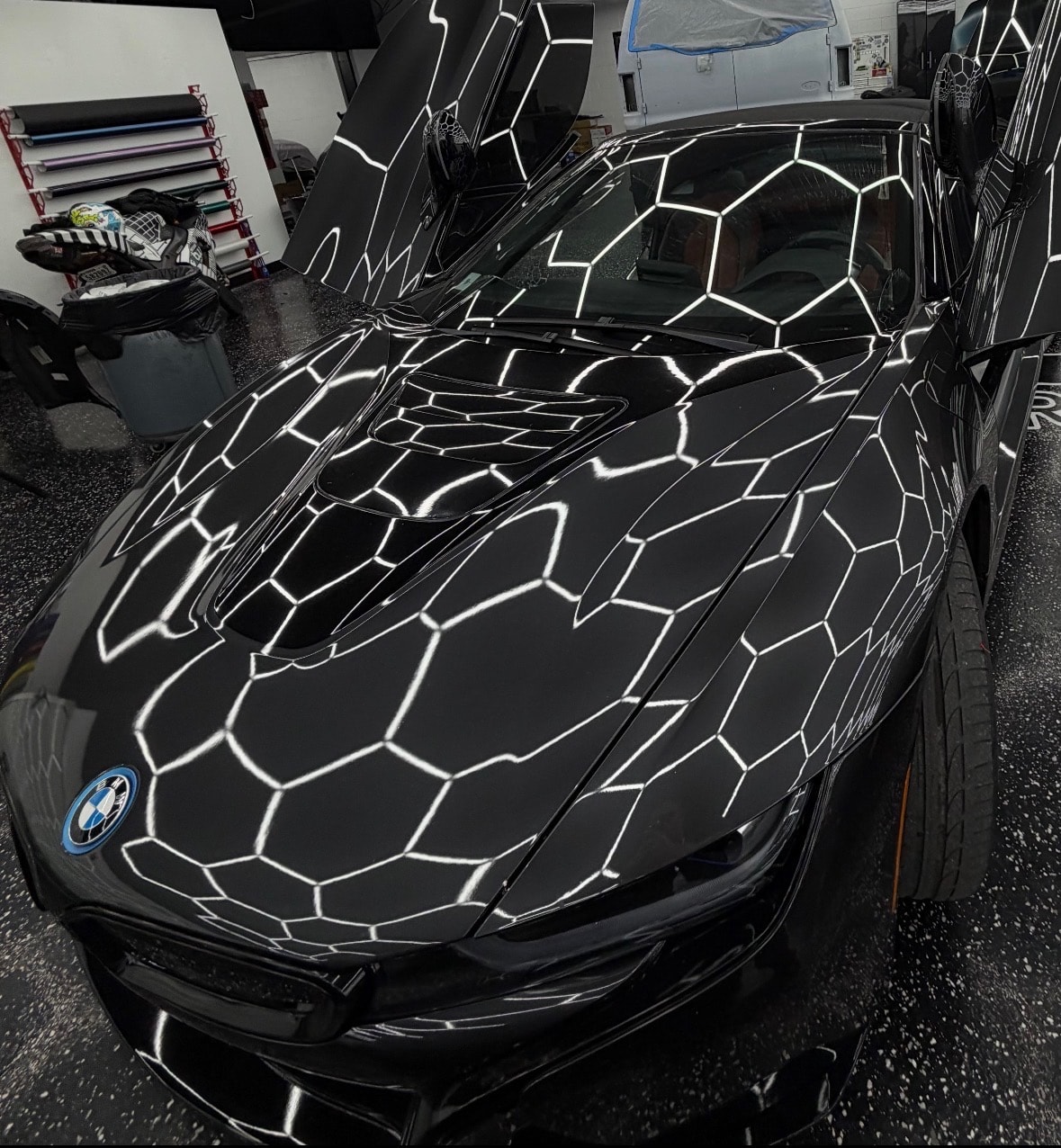 Black Car Custom Wrap — Sleepr Studio College Station TX