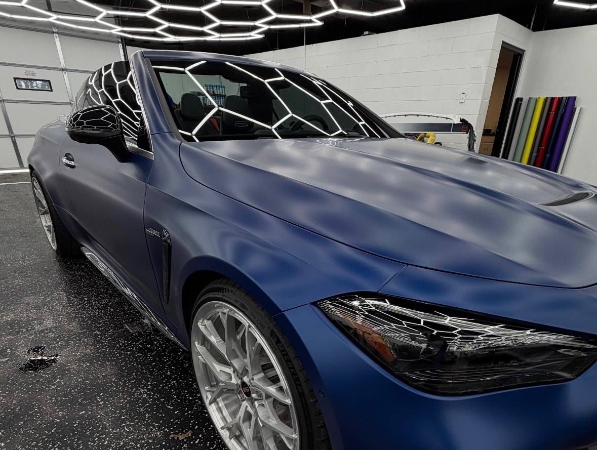 Blue Sports Car Paint Protection Film — Sleepr Studio College Station TX