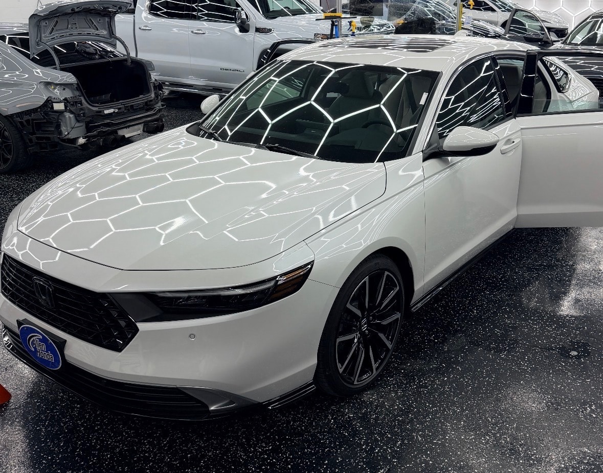 White Honda Window Tint — Sleepr Studio College Station TX